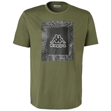 KAPPA Emo Logo Póló sötétzöld