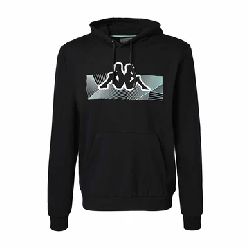 KAPPA Eldyn Kapucnis Pulóver fekete