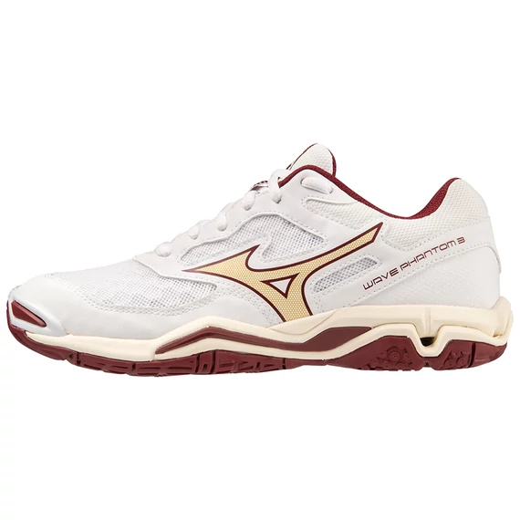 Mizuno WAVE PHANTOM 3 White/Cabernet/MP Gold