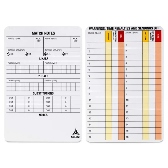 SELECT Játékvezetői Jegyzőlapok