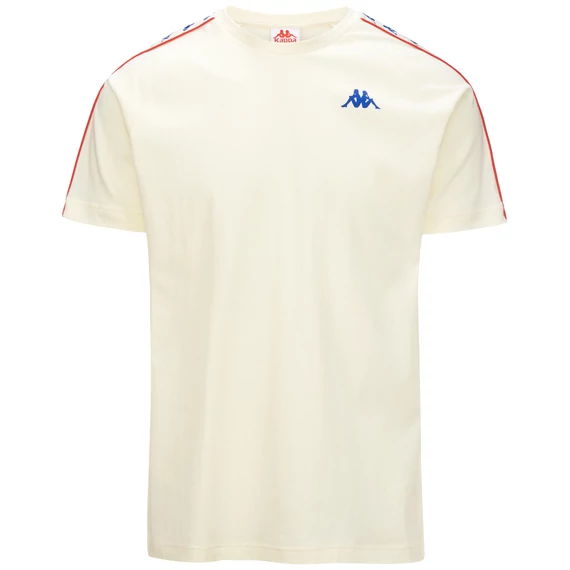 KAPPA Banda Coen Slim Póló fehér/kék/piros