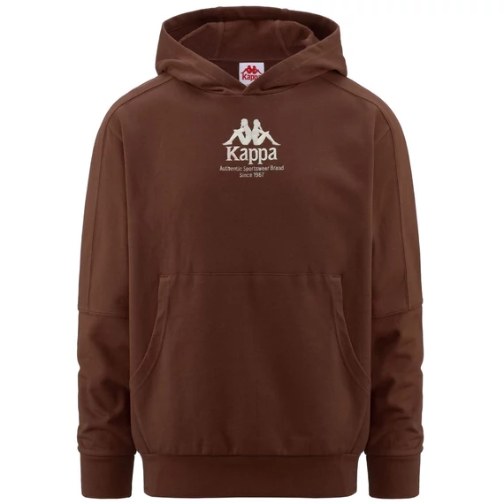 KAPPA Authentic Giano Organic Kapucnis Pulóver barna