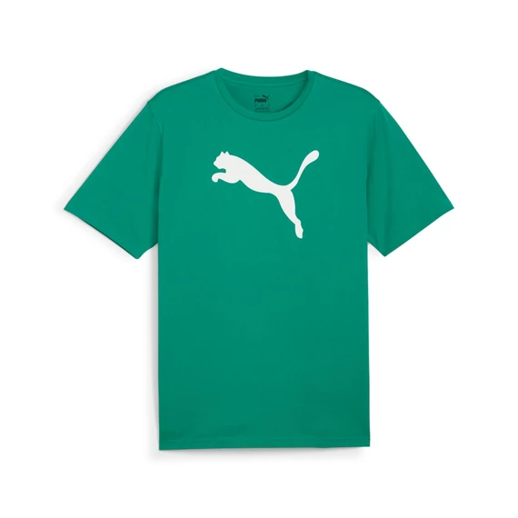 PUMA TeamRISE Logo Férfi Pamut Póló Zöld