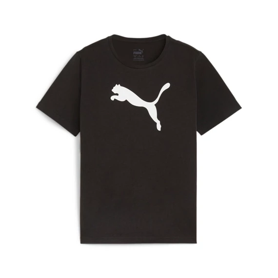 PUMA TeamRISE Logo Pamut Póló Junior Fekete