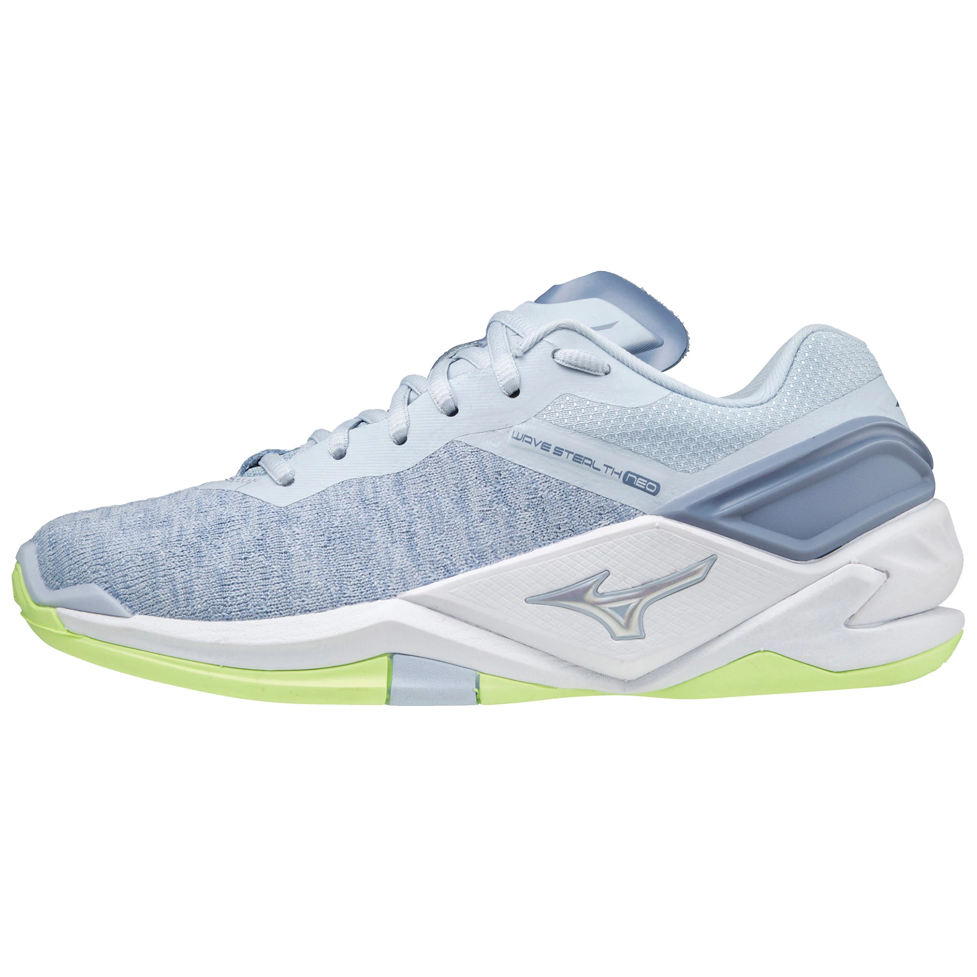 Mizuno WAVE STEALTH NEO Teremcipő  Heather/White/Neo Lime