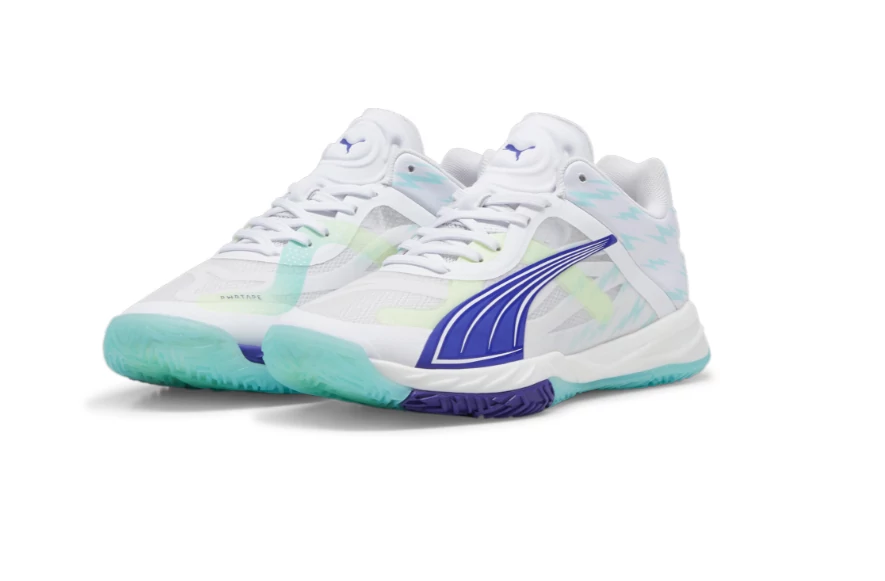 PUMA Accelerate NITRO SQD W+ Kézilabda Teremcipő Fehér–Mentazöld