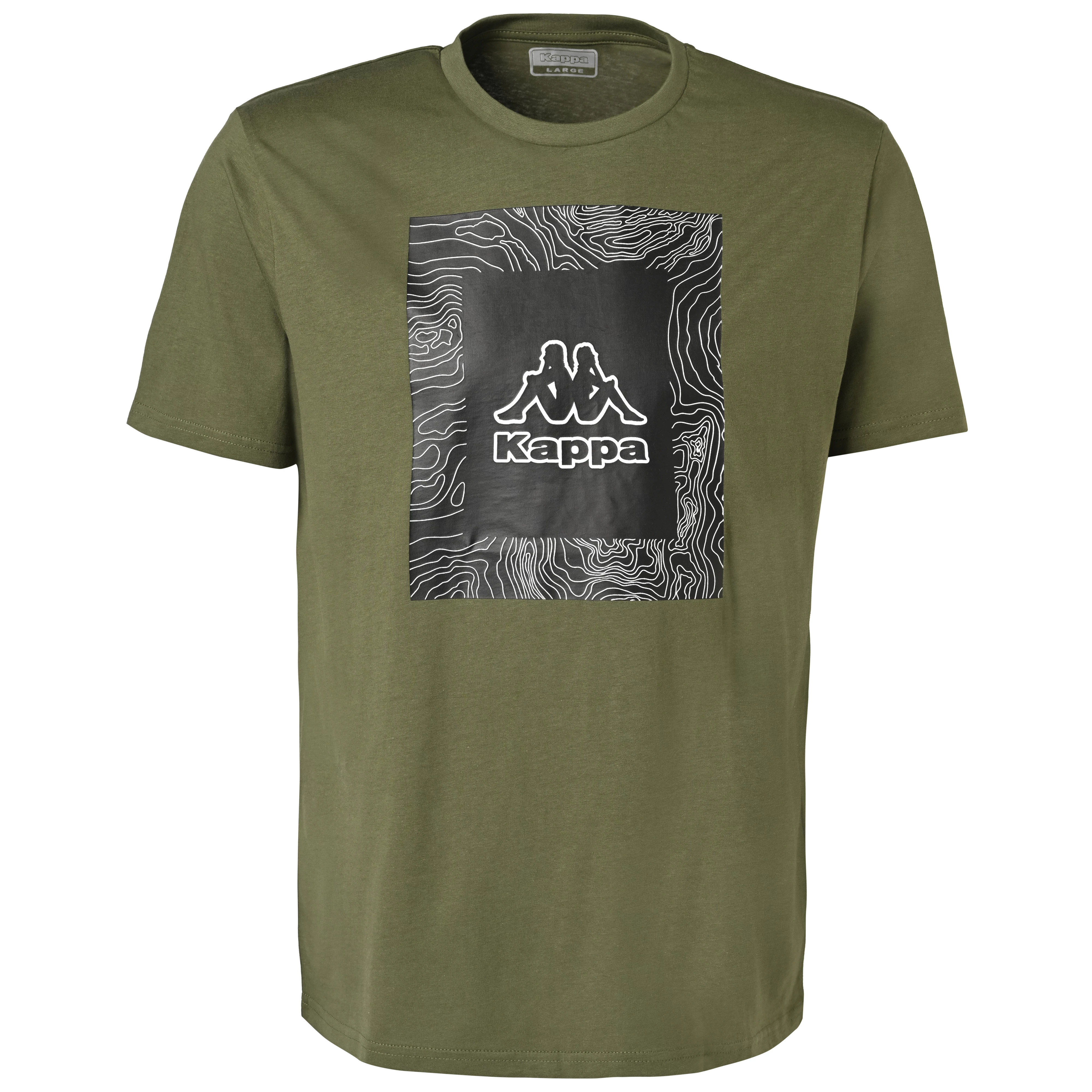 KAPPA Emo Logo Póló sötétzöld