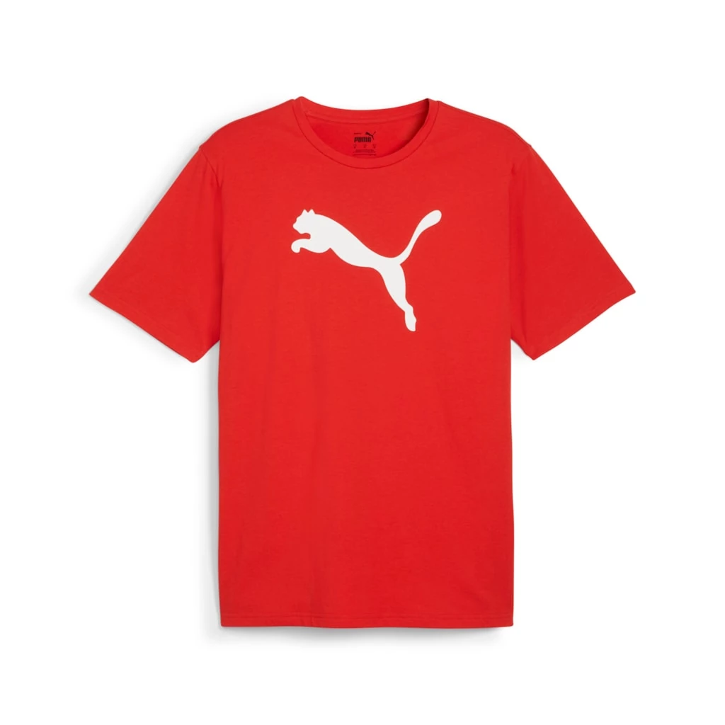 PUMA TeamRISE Logo Férfi Pamut Póló Piros
