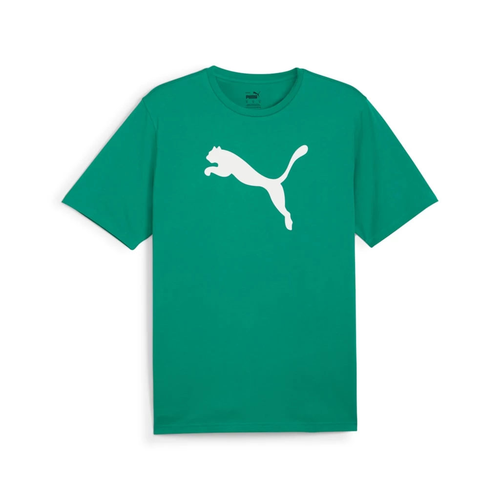 PUMA TeamRISE Logo Férfi Pamut Póló Zöld