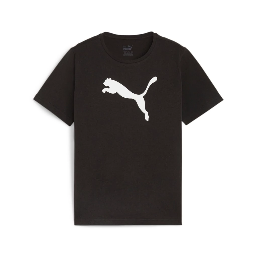 PUMA TeamRISE Logo Pamut Póló Junior Fekete