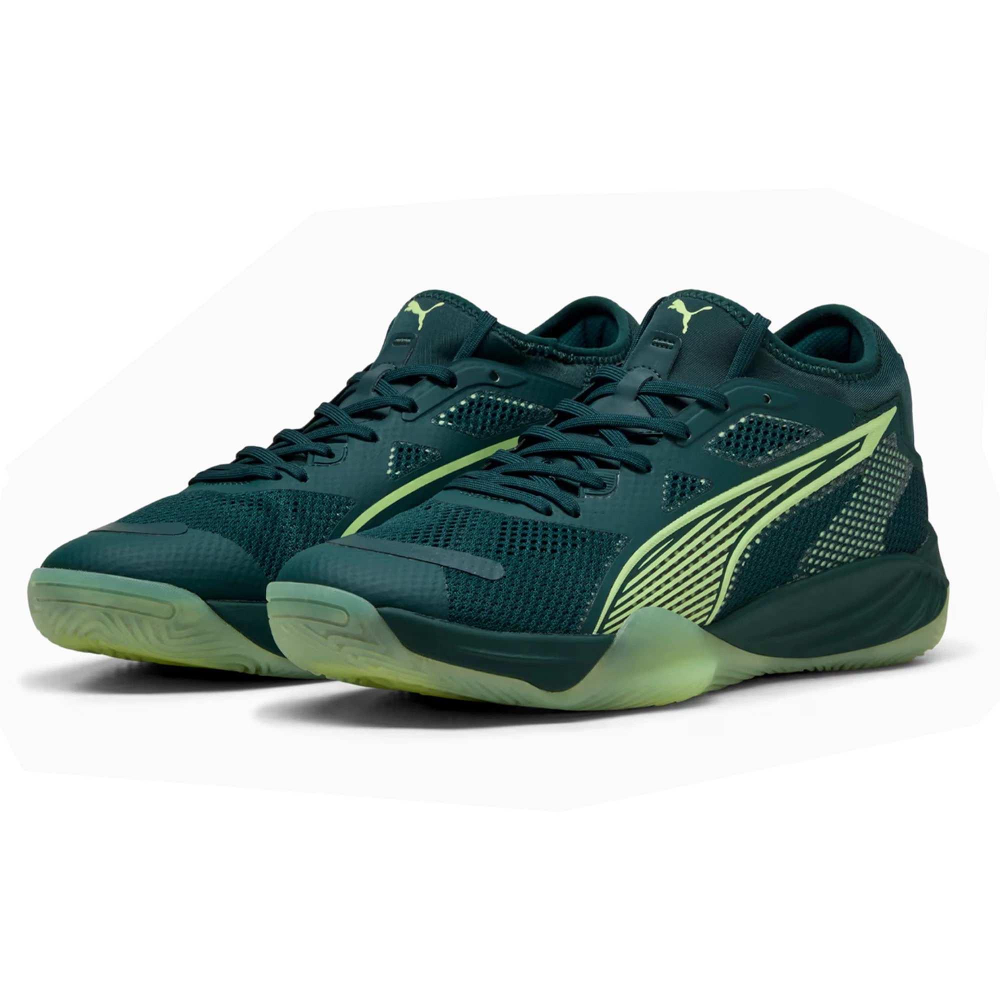 PUMA Eliminate NITRO SQD 4 Kézilabda Teremcipő Terrain-Fizz Zöld